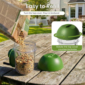 LO NA LOVE NATURE LONA durable perches deter squirrels and guard seeds.