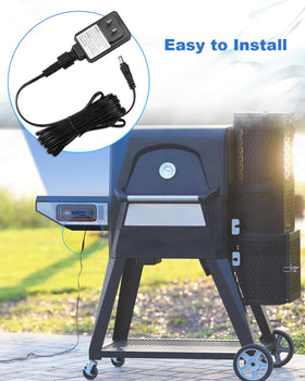 15 ft power cord shown for convenient outdoor grilling with Masterbuilt