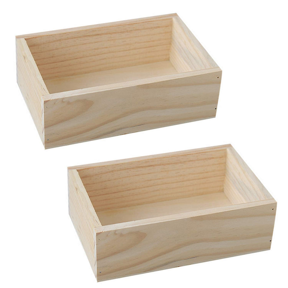 LONG TAO natural wooden succulent planter in a rectangular box for stylish indoor display