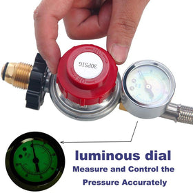 LONGADS 3/8-inch female flare connection compatible with grills and pits.