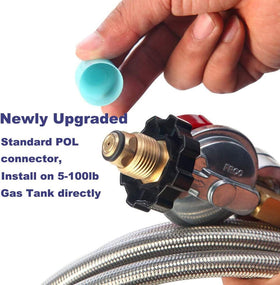 LONGADS 3/8 inch female flare connection ready for grills and burners