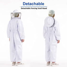 LONGADS detachable veil allows easy removal with a wide hive view.