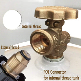 LONGADS regulator connected to a fire pit burner for outdoor warmth