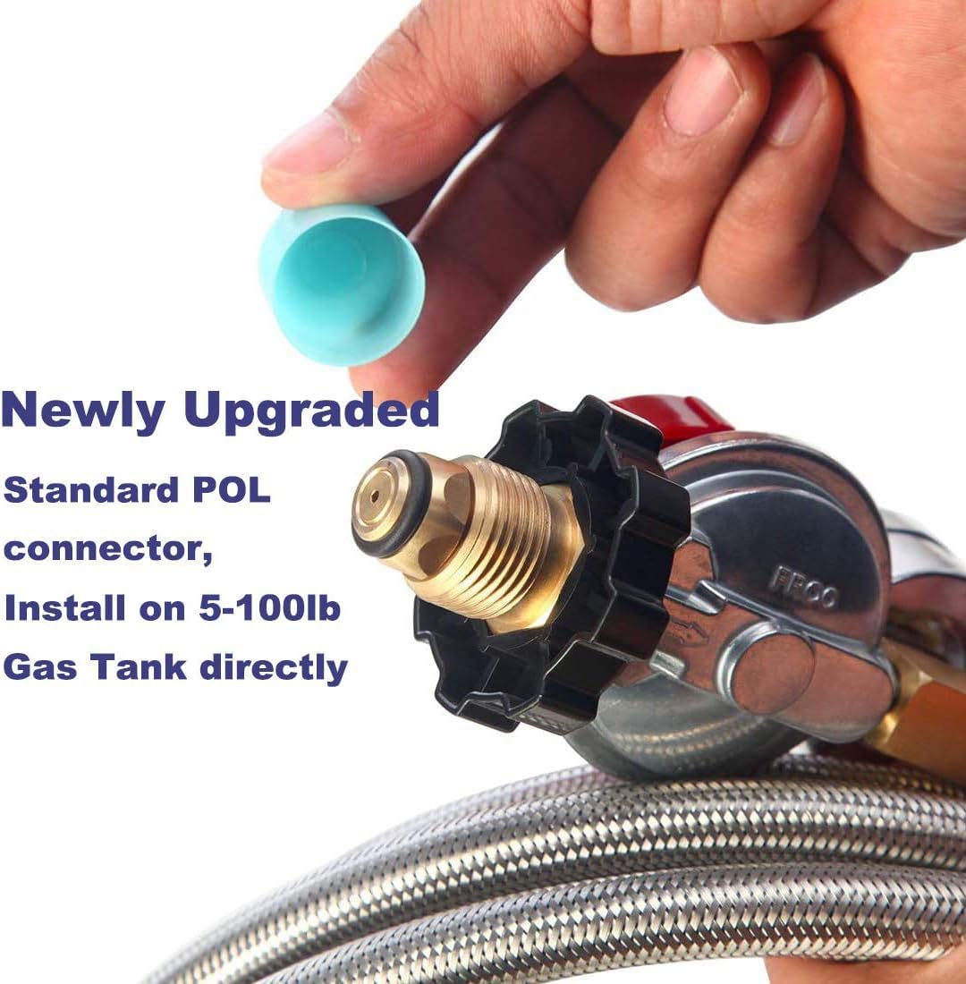 LONGADS POL connector links 5-100lb propane tanks securely for outdoor use.