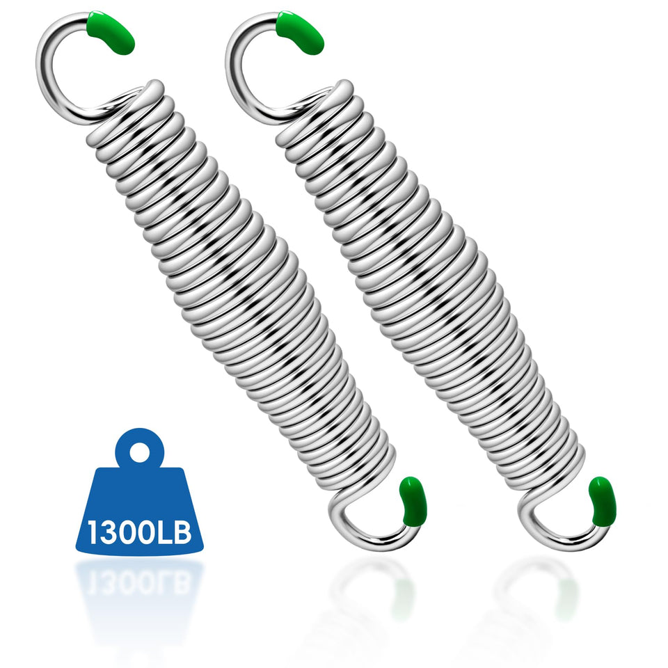LONGADS porch swing springs assembly highlights sturdy chrome-plated steel for outdoor durability.