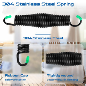 LONGADS rust-resistant coating on springs shown, preventing corrosion in outdoor environments.