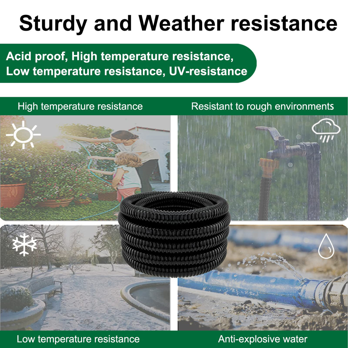 Longrun hose withstands temperature swings and outdoor conditions