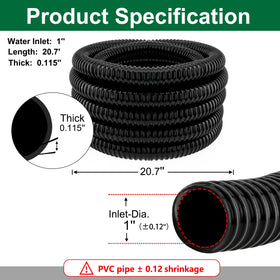 Longrun corrugated PVC hose offers flexible routing with kink resistance