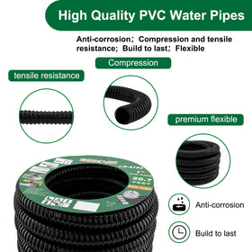 Longrun hose doubles as outdoor wire protection and concealment