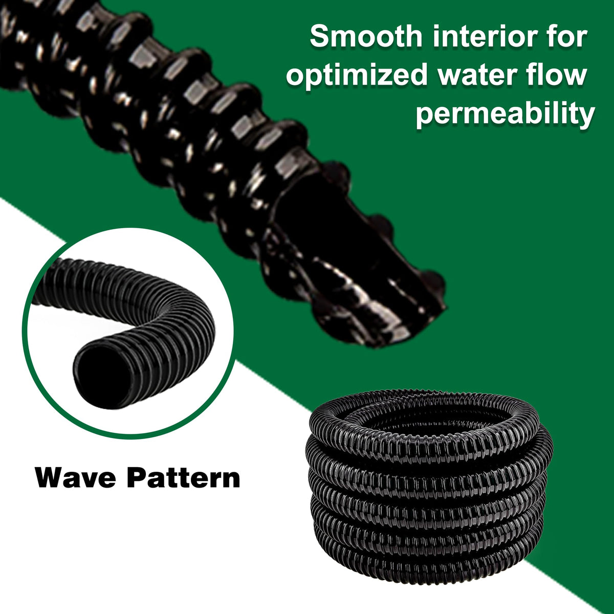 LONGRUNNEW phthalate-free, durable PVC hose for long-lasting outdoor use.