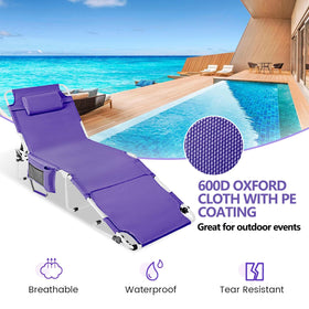 LONGTENW tanning chair anti-slip design ensures stability on varied surfaces.