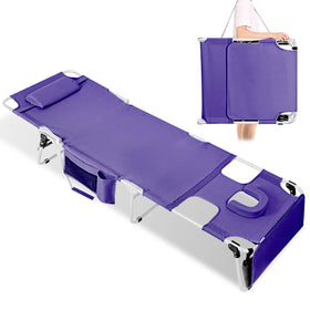 LONGTENW tanning chair face-hole allows comfortable sunbathing with a flexible lying position.