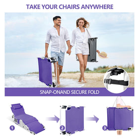 LONGTENW tanning chair storage bag keeps essentials tidy during outdoor use.