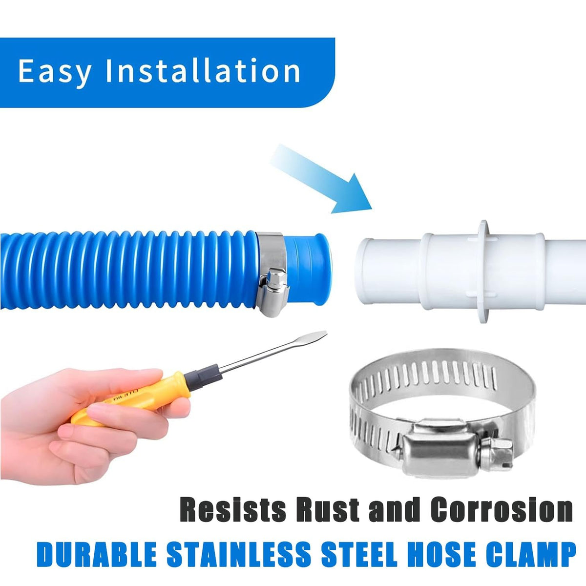 LonlyEagle hose connection setup for quick pool maintenance.