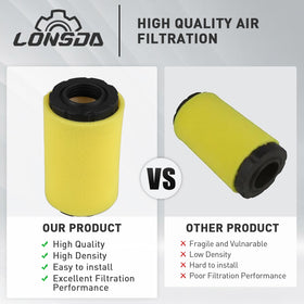 Lonsda air filter in-engine compartment, steady airflow and protection.
