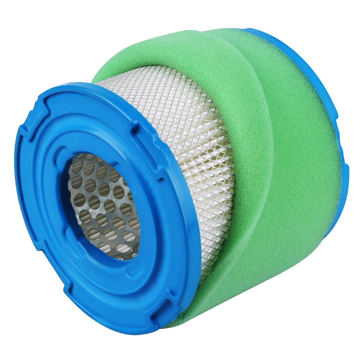 Lonsda air filter in engine use shows clean air intake during operation