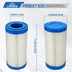 Lonsda air filter in John Deere M113621 placement view, OEM replacement fit