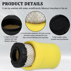 Lonsda air filter mounting area, simple install in compatible mowers.