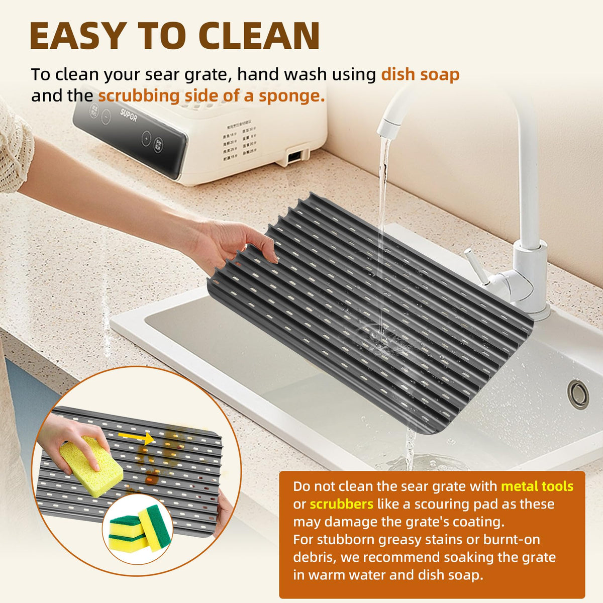 Lonsge BAC772 90-degree rotation fits grill setup.