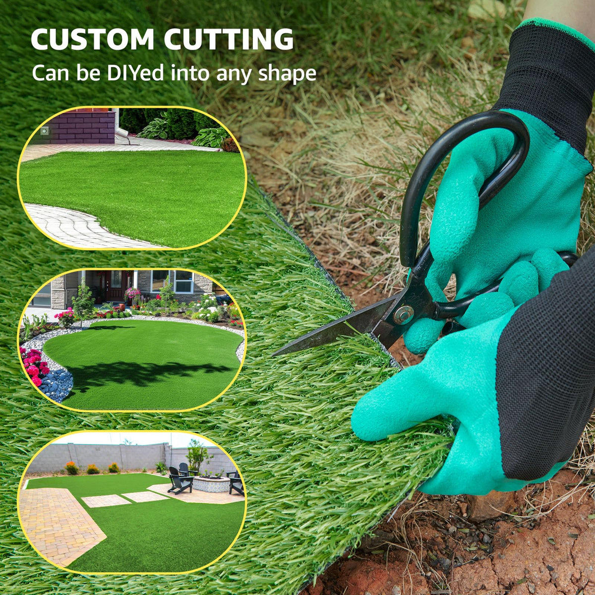 LOOBANI turf cleans easily with soap and water and air-dries quickly.