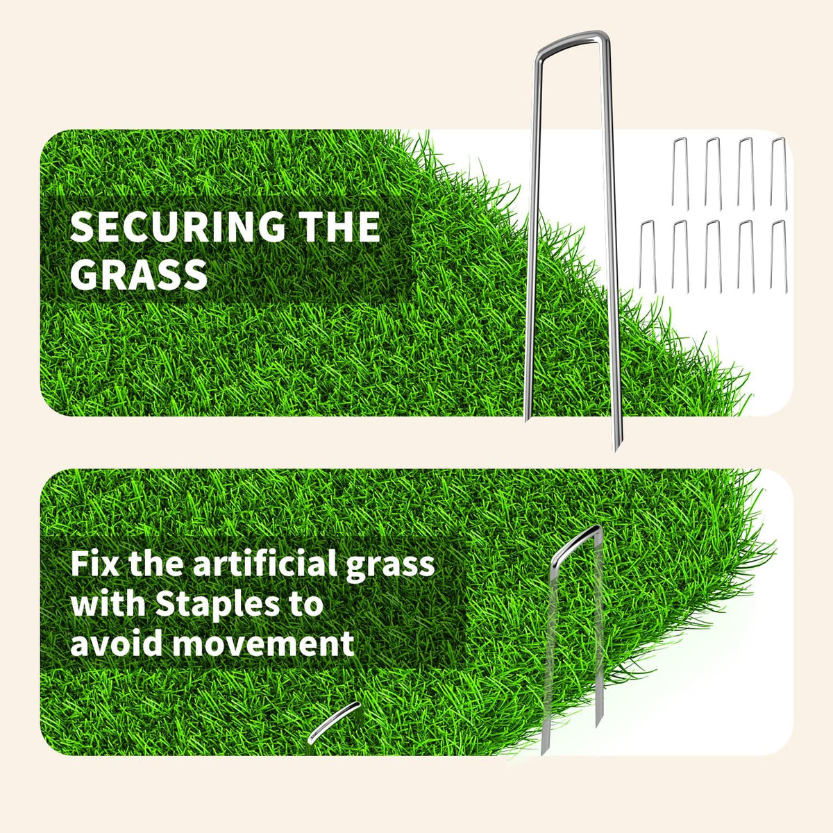 LOOBANI dog-friendly artificial grass mat provides safe play surface for pets.