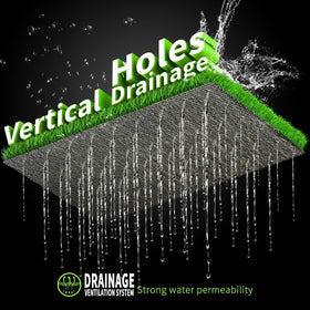 LOOBANI drainage hole back detail demonstrates fast drying and easy cleaning.