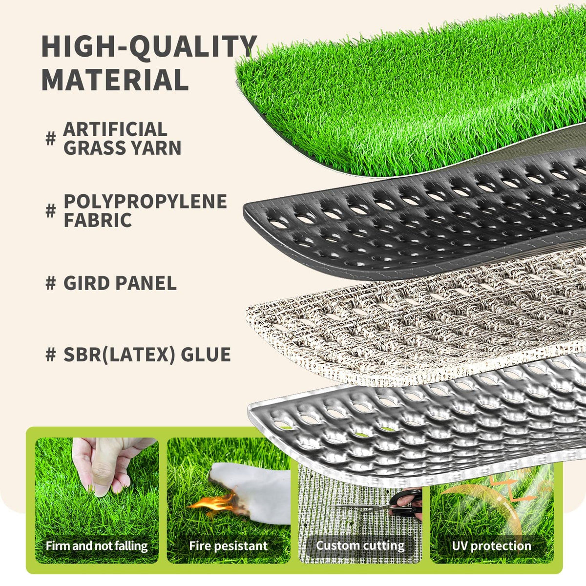 LOOBANI UV-resistant material texture resists fading for outdoor longevity.