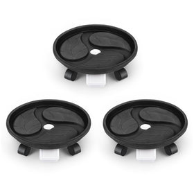 Looca plant caddy with wheels and drainage tray for easy movement of heavy pots.