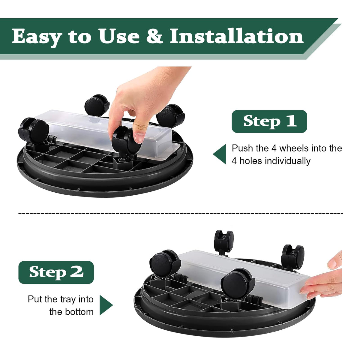Looca slip-resistant frosted tray keeps pots stable during relocation.