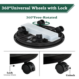 Looca water storage tray helps contain watering spills and protect floors.