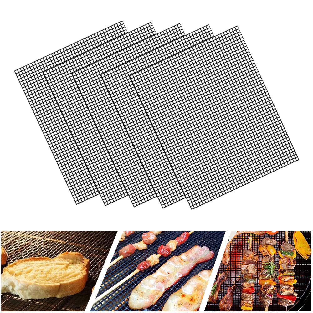 LOOCH BBQ Mesh Grill Mats on charcoal grill with airflow