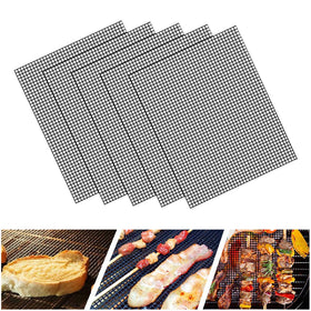 LOOCH BBQ Mesh Grill Mats on charcoal grill with airflow