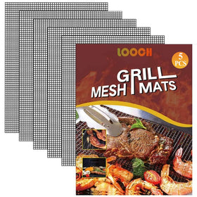 LOOCH BBQ Mesh Grill Mats in action for mess-free grilling