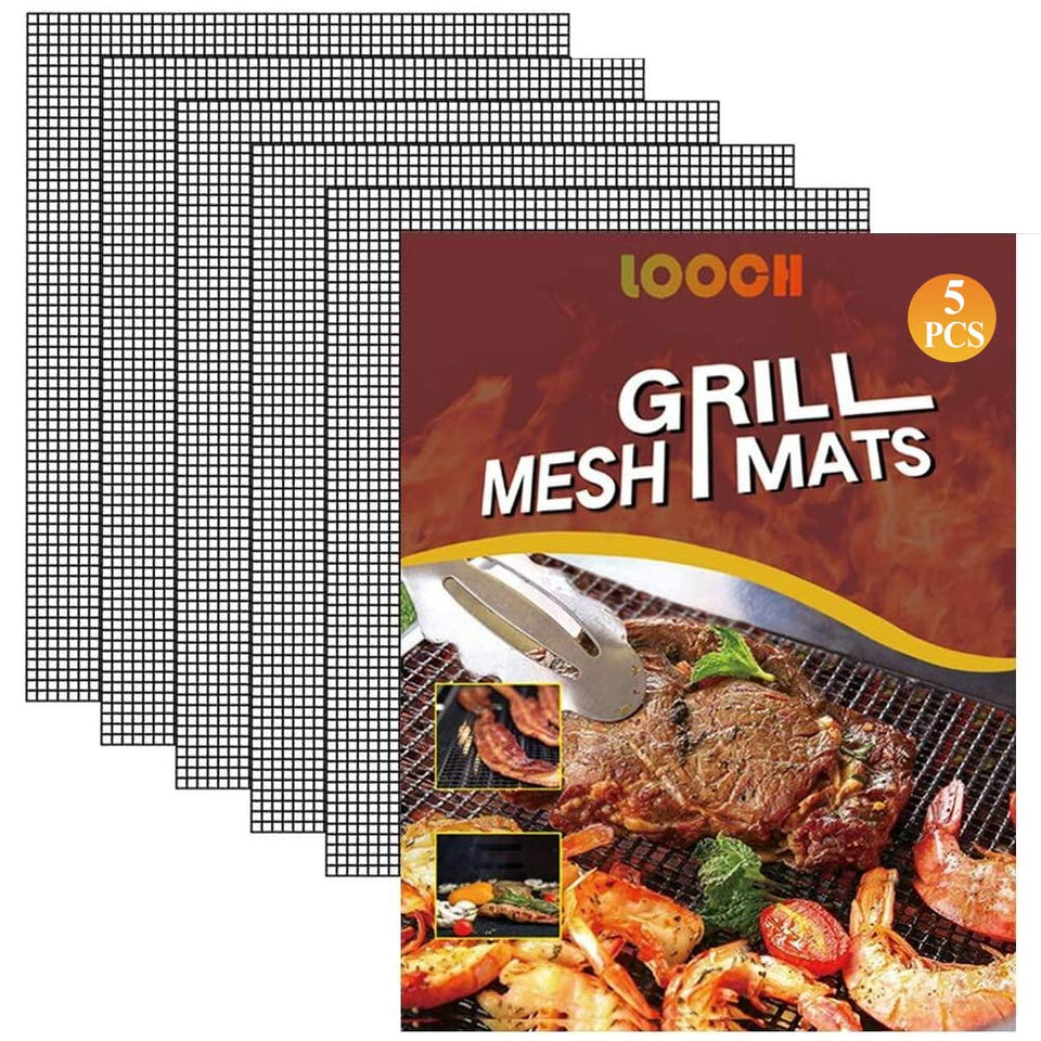 LOOCH BBQ Mesh Grill Mats in action for mess-free grilling