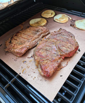 LOOCH grill mat is dishwasher-safe for quick cleanup after grilling