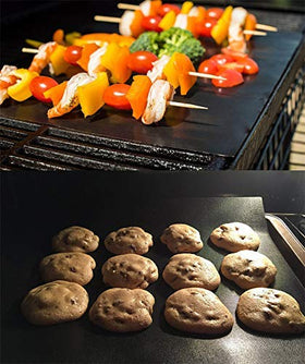 LOOCH grill mat set 6 fits gas, charcoal and electric grills for versatility