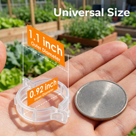 LOOHOI transparent PP plant clips provide durable and reusable support for vegetables like tomatoes