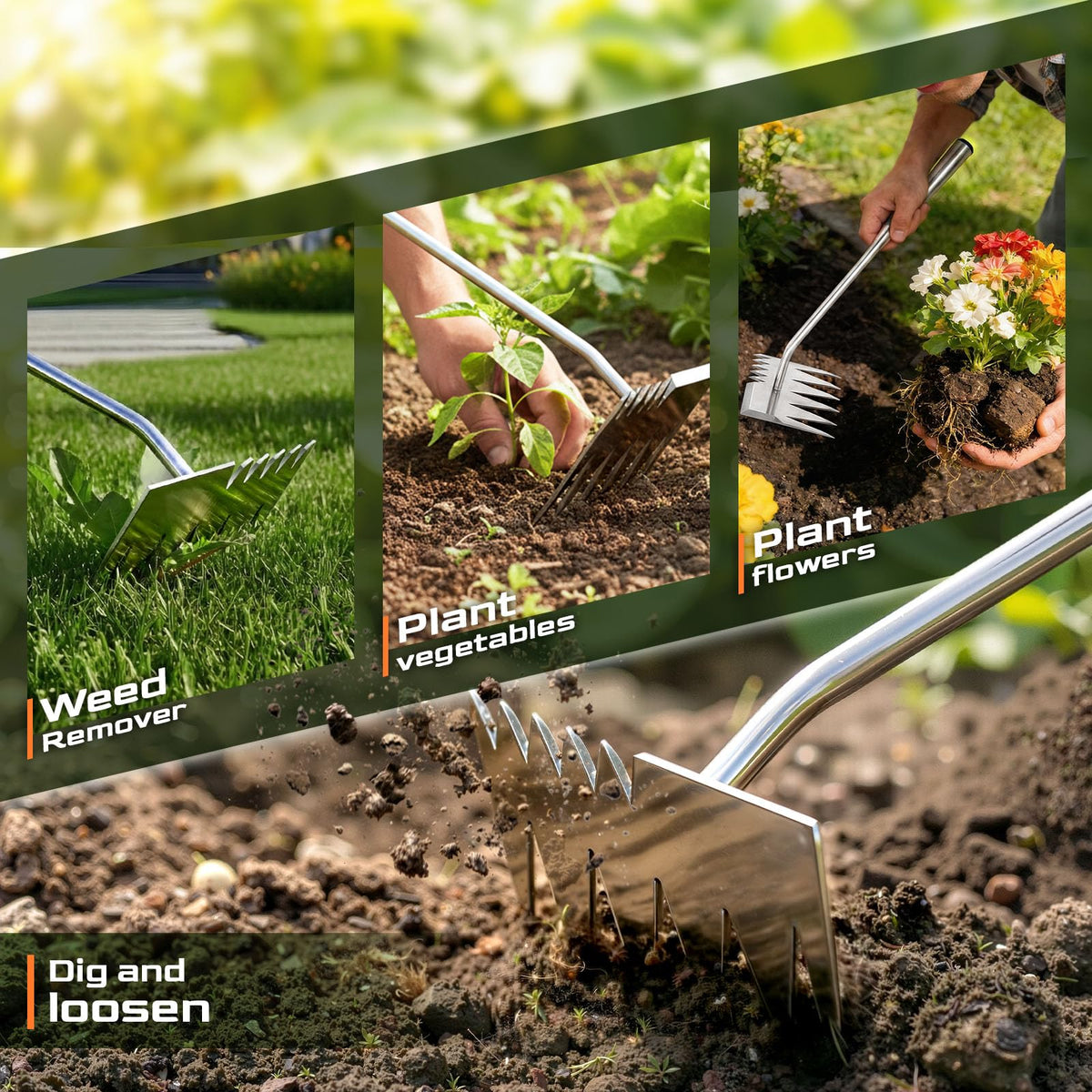 LOOHOI weed puller compact storage fits in shed or backpack.
