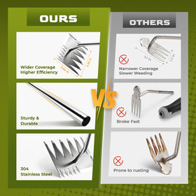 LOOHOI weed puller sturdy 304 stainless steel for tough soil.