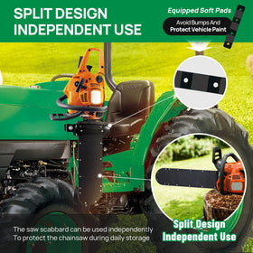 LookFox drainage holes prevent rust after rain on saw scabbard.