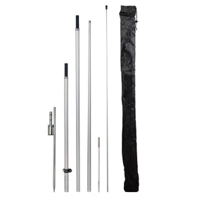 LookOurWay feather flag pole kit stands 13ft tall for high-visibility outdoor advertising.