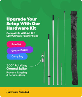LookOurWay quick-assembly flag kit installs in minutes