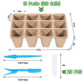 Biodegradable seed starter tray material ready to decompose into soil nutrients