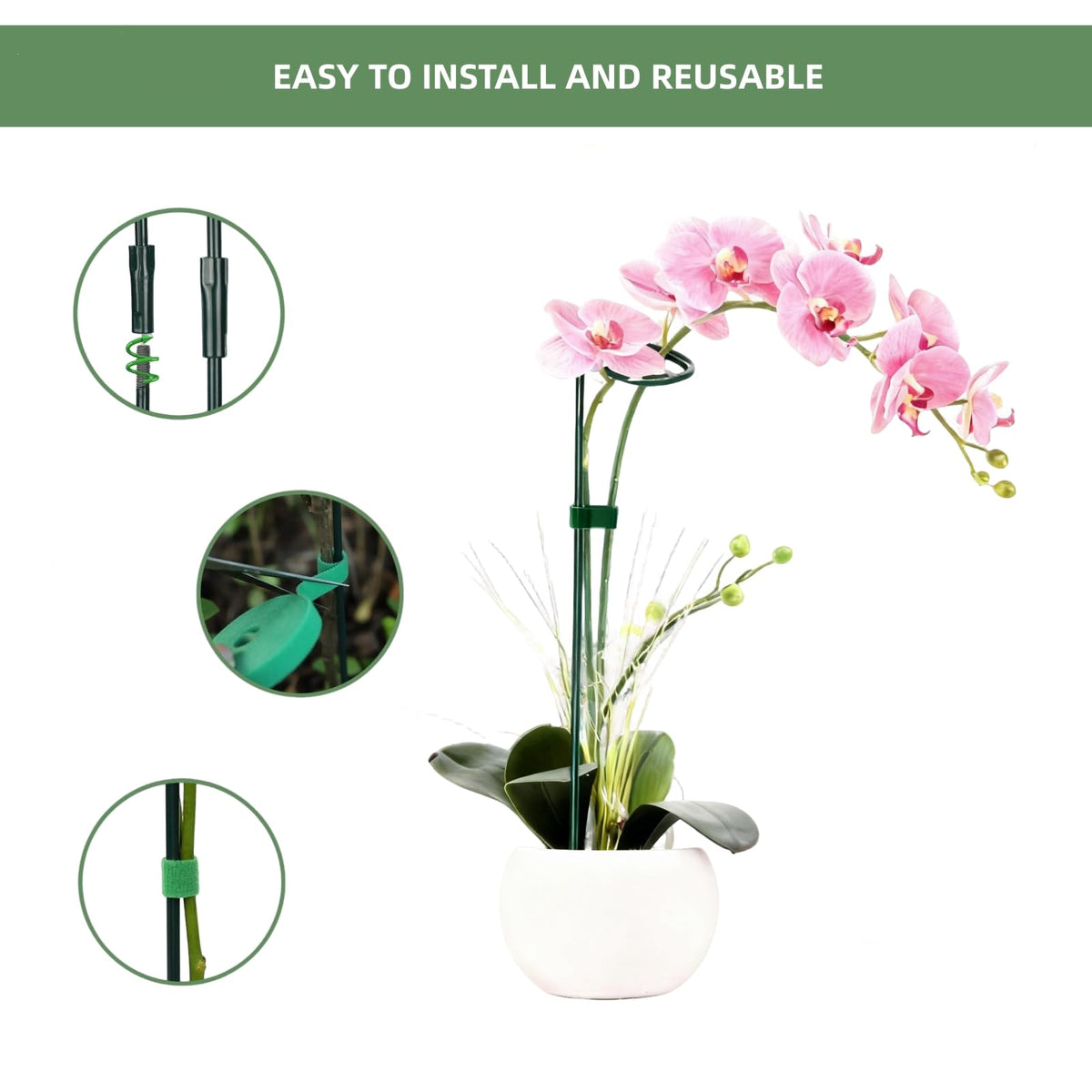 Loongesho green anti-rust coating keeps stakes looking new.