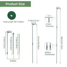Loongesho 24-inch plant support stick during garden use.