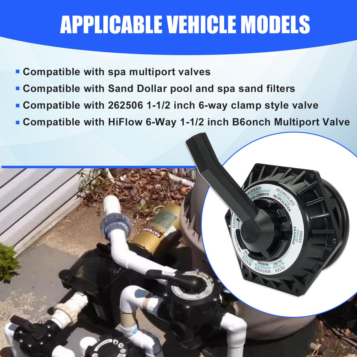 Loosoo Top Valve Assembly with clamp-style connection for effortless replacement.
