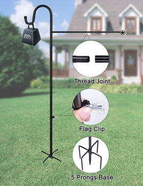 LOPANNY extension pole showing adjustable height for versatile flag placements.