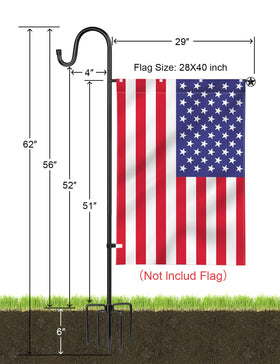 LOPANNY flag pole arm B with anti-wind feature for windy outdoor days.