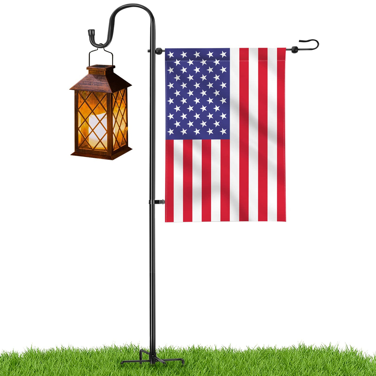 LOPANNY garden flag stand assembling a sturdy 3-piece pole