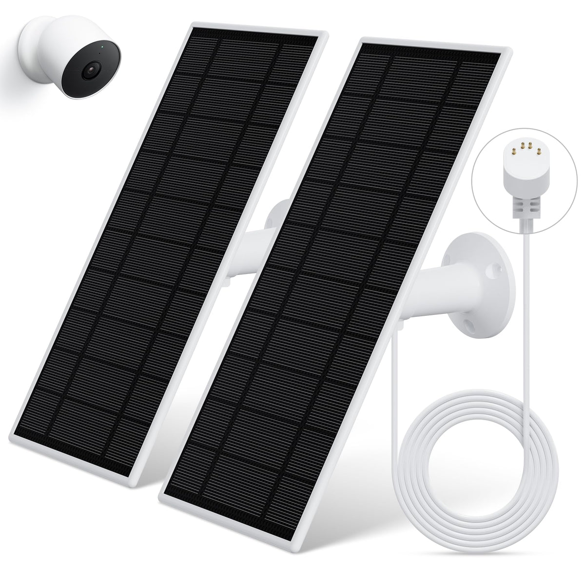 Loqdivr solar panel for Nest Cam outdoor ensures continuous power for 24/7 monitoring